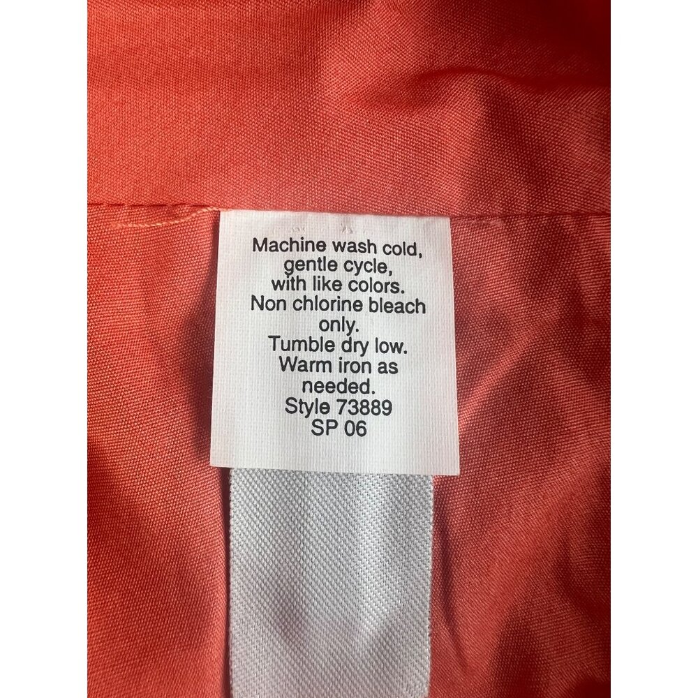 J.Crew Apricot Pink Floral A-Line Pleated Tulip Cotton Skirt Women's Size 12 - Picture 8 of 13